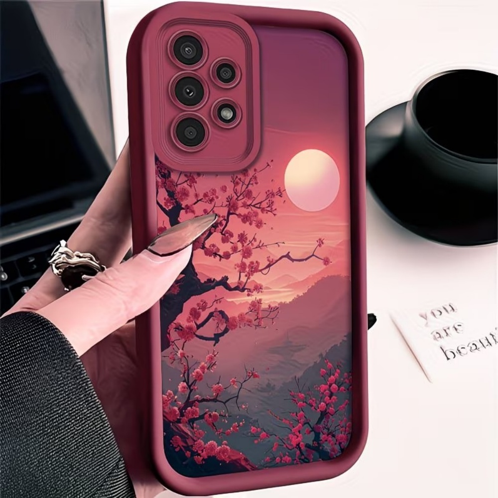 Phone Accessories Red - Funda Roja Anticaída Sunset Mountain Peak