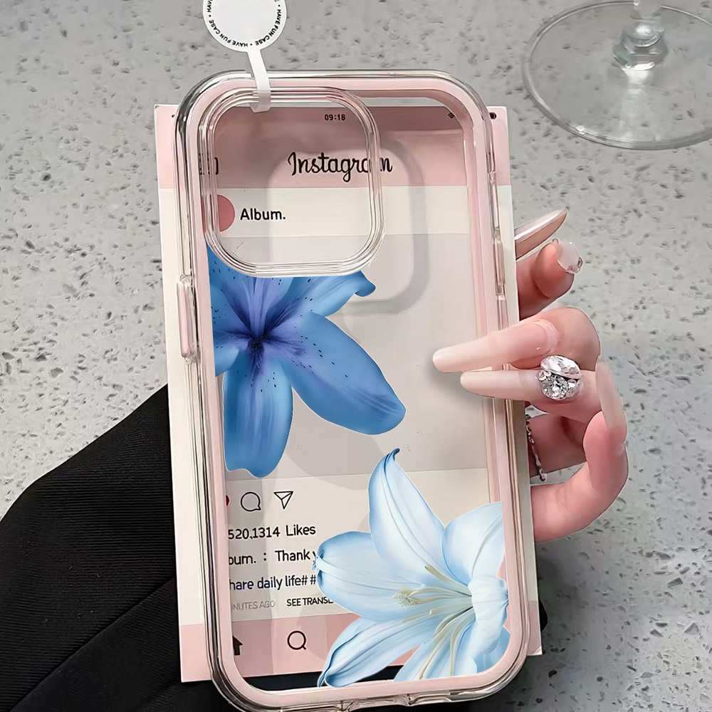Xo Phone Accessories - Funda Transparente con Diseño de Flor