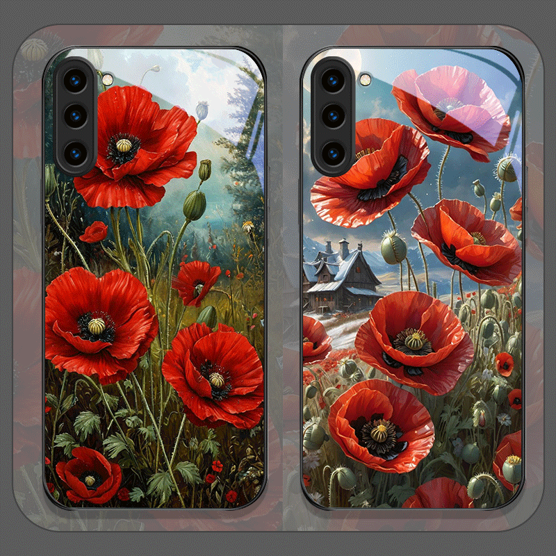 Phone Accessories Red - Funda de Teléfono de Vidrio Templado