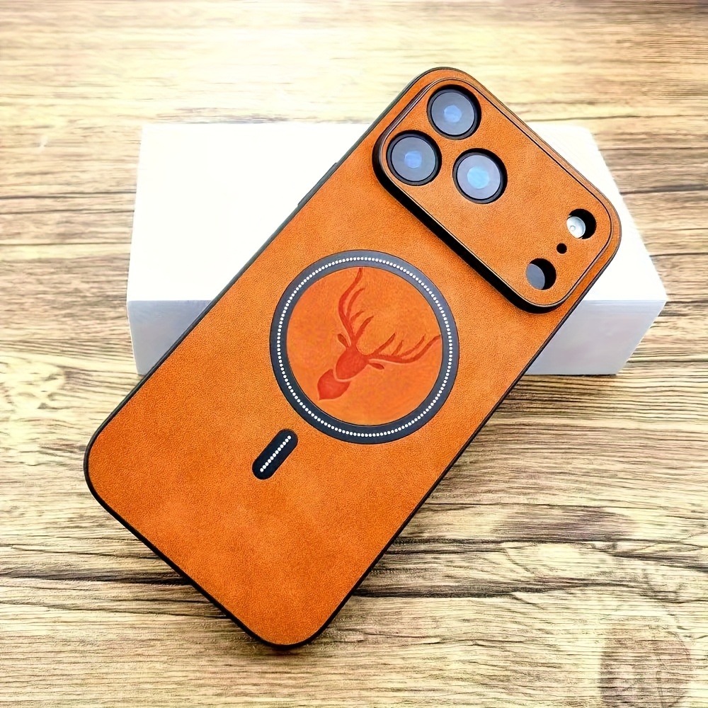 Funda de Lujo de Cuero PU con  - Magsafe Wireless Charger reseña y precio